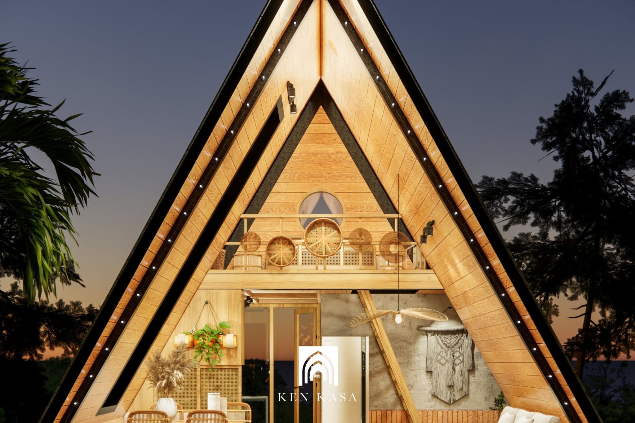 Mẫu thiết kế bungalow tam gi&aacute;c